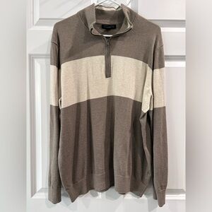 Banana Republic Cashmere Pima Cotton 1/4 Zip Sweater Men’s Size XL Mock Neck